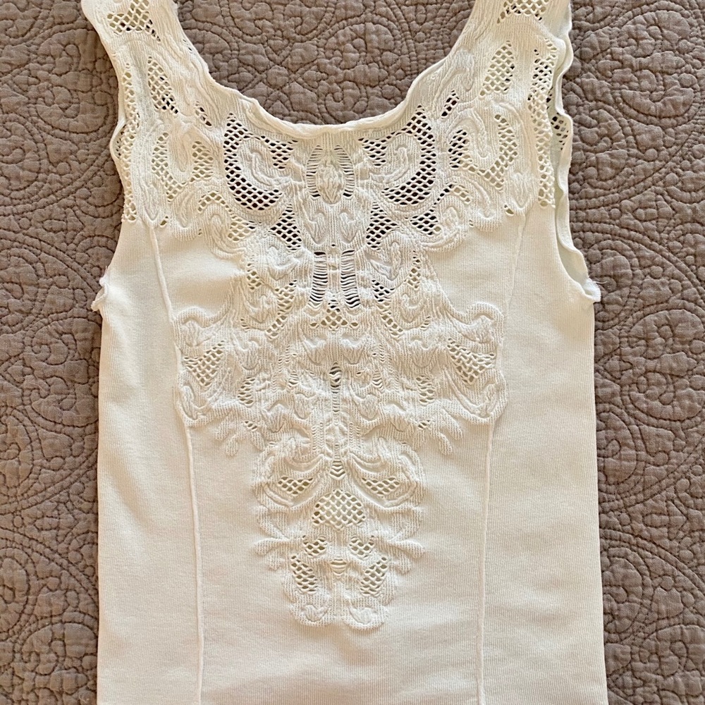 Eyelet Spandex Tank Top